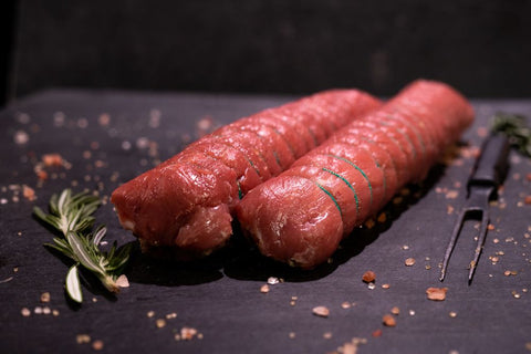 Stuffed Pork Steak with  Smoked Bacon in a Cooked Bag