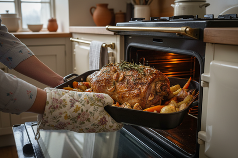 Easter Sunday :  Leg of Lamb with Hasselback Potatoes