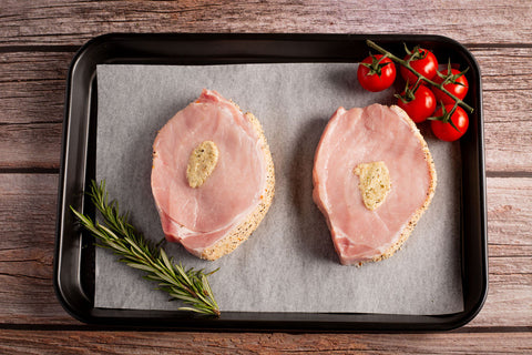 2 Stuffed Pork Chops 