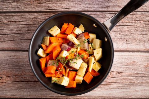 Sea Salt and Cracked Black Pepper Root Vegetables