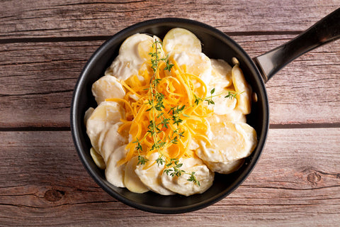 Potato Gratin with cheddar cheese