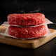 Two award wining burgers, by the Smokin' Butcher range. They are smoked brisket burgers, perfect for a gourmet meal