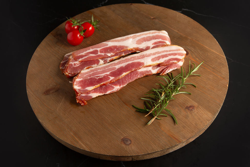 Smoked, Dry Cured, Sweet Cured -Streaky Rashers 300g – Hugh Maguire