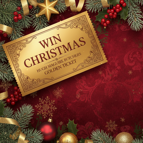 can we change the text ON THE GOLDEN TICKET to WIN CHRISTMAS  HUGH MAGUIRE BUTCHERS GOLDEN TICKET